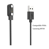 Câble de charge magnétique USB 2.0 à 2 broches Pogo Pin en cuivre pur pour montre connectée LUONENG KW30 – Vente en gros usine