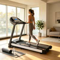 Tapis roulant intelligent professionnel pour usage domestique et commercial, avec surveillance de la fréquence cardiaque par Bluetooth, machine de course pour le fitness