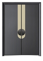 Fournisseur chinois de premier plan, porte d'entrée principale pivotante en aluminium et acier Hyundai, porte extérieure, porte de sécurité pour l'entrée de la maison