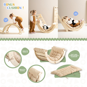 Set Triangolo di Pikler in Legno XIHA con Rampa, Triangolo da Arrampicata Pieghevole per Bambini, Set da Palestra Montessori per Interni - Product Image 4