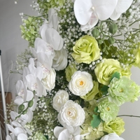 Arche de fleurs vertes en promotion, fleurs artificielles pour la décoration de mariage