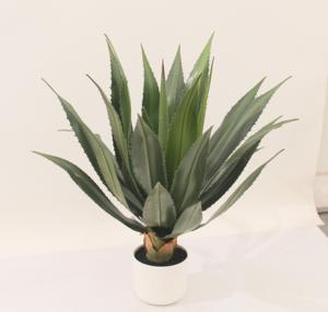JWS4079 Agave artificielle en plastique en pot, décoration intérieure, respectueuse de l'environnement, petite plante paysagère de Noël - Product Image 2