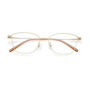 Monturas de Gafas de Ojo de Gato con Hilo Dorado Brillante Radiant Goddess para Mujer, Media Montura, Lentes Acrílicas Antireflejantes Danyang - Product Image 1