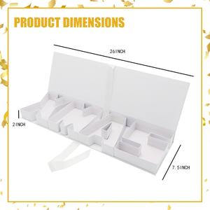 Caja de Regalo Navideña 2024, Vacía, con Diseño Floral, para Dulces o Charcutería, de Cartón, con Forma de Letra, Rellenable - Product Image 6