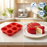 Moules à gâteau en silicone antiadhésifs sans BPA pour la pâtisserie à domicile, moules à muffins et cupcakes réutilisables, moule à mousse en silicone