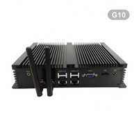CPU sin ventilador de aleación de aluminio I3 I5 I7 placa base industrial PC con Rs232 USB Wlan VGA HD Wifi