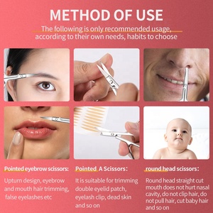 Tijeras de maquillaje de alta calidad, forma de concha, acero inoxidable, tijeras para el cabello, tijeras para el cuidado de las cejas - Product Image 4
