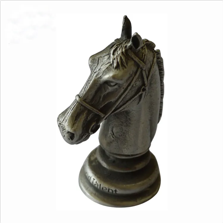 personalized metal horse head figurine