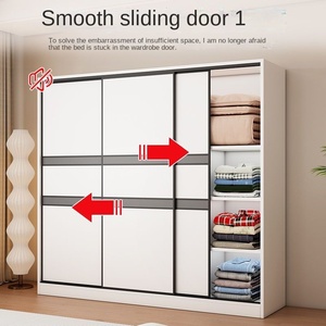 <span class=keywords><strong>Armario</strong></span> de Madera Moderno con Puerta Corredera, Diseño Personalizable, Gran Capacidad de <span class=keywords><strong>Almacenamiento</strong></span>, Adecuado para Dormitorio, Muebles para el Hogar - Product Image 3