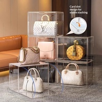 Boîte de rangement en acrylique Lener - Pliable et empilable, design moderne pour chaussures, livres, jouets et présentoir de boîtes mystères