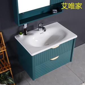 Aivijia <b>Wall</b> Mounted <b>Bathroom</b> Vanity <b>Cabinet</b> with Mirror and Ceramic Basin - Product Image 4