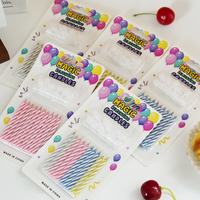Lot de 10 bougies d'anniversaire spirales multicolores avec supports, décorations de gâteau filetées pour fêtes d'enfants, Ramadan, Diwali