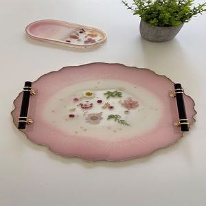 Bandeja Clásica Tallada de Resina Individual para Mesa de Centro, Tocador, Servir Bebidas, Aperitivos, Exhibir Vajilla y Joyería, Accesorios para el Hogar - Product Image 1