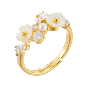 Flower Open <b>Ring</b> Zinc Alloy <b>Adjustable</b> Index Finger <b>Ring</b> Gift Jewelry - Product Image 5