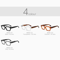 Lunettes de vue unisexes 2026 en acétate de haute qualité, couleur bonbon, avec logo personnalisé, monture carrée confortable, cerclées