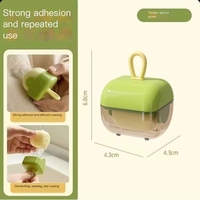 Wiederverwendbare Manuelle Mini-Fusselrolle mit Plastikgriff, Umweltfreundlicher Transparenter Staubschutz, Waschbarer Tierhaar-Entferner für Hunde und Teppiche