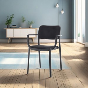 Plastik kadife koltuk koltuk PP yüksek geri iş koltuk sandalye restoran <span class=keywords><strong>Bistro</strong></span> ve Cafe için açık dış mekan mobilyası - Product Image 1