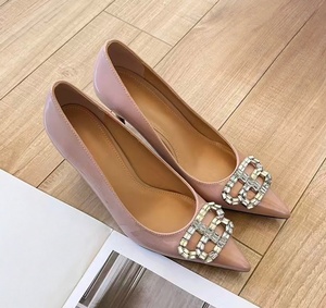 Customized 2026 fashionable <b>red</b> 9-inch summer pointed-toe rhinestone patent leather high-<b>heeled</b> party shoes for women - Product Image 5