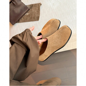 2026 Retro Versatile Ballet High <b>Heels</b> for Women Early Spring Chunky <b>Heel</b> Cross Strap Hollow Casual <b>Closed</b> <b>Toe</b> Sandals - Product Image 2