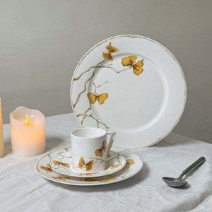 European-Style Yellow <b>Butterfly</b> Ceramic Coffee Cup Plate Dish Sets Vintage <b>Light</b> Luxury for Afternoon Tea Parties Wholesale - Product Image 3