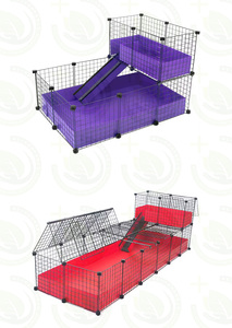 Juego de Parque Infantil de Plástico para Hámster con Alfombrilla Antideslizante y Comedero, Accesorios de Hábitat Seguros y Resistentes a Mordeduras - Product Image 5