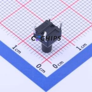 GT-TC096A-H090-L1 Tactile Switch Through hole-4P,6x6mm Switch Single Pole Single Throw Round Button 1.6N Through Hole - Product Image 2