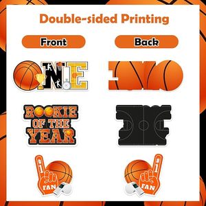 Décorations 1er Anniversaire Thème Basket-ball « <span class=keywords><strong>Rookie</strong></span> of <span class=keywords><strong>the</strong></span> Year » – 8 Pièces, Centre de Table Nid d'Abeille - Product Image 3