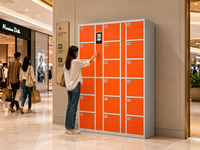 Serrure électronique intelligente à 8 portes avec écran tactile, armoire sécurisée en libre-service, étanche, certifiée CE pour centre commercial, école, bureau, salle de sport