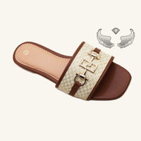Chaussures plates d'été à la mode pour la vente en gros, durables, confortables et respirantes, sandales et pantoufles pour femmes