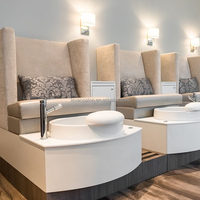 Chaise de massage pour les pieds, spa, trône de luxe, banc, chaise de pédicure et de manucure avec bol de pédicure