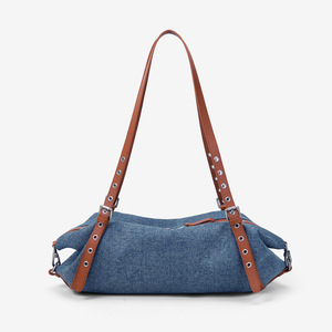 High Quality Women Denim <b>Fabric</b> Leather Handbags Shoulder <b>Bags</b> Casual Female Crossbody <b>Bags</b> for Women Fashion Ladies Tote <b>Bag</b> - Product Image 1