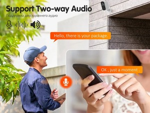 กล้องวงจรปิดไร้สาย 4G พร้อมระบบตรวจจับความเคลื่อนไหว รองรับการเชื่อมต่อโทรศัพท์  มาตรฐานกันน้ำ IP66  ไฟส่องสว่างคู่ มองเห็นในเวลากลางคืน - Product Image 2
