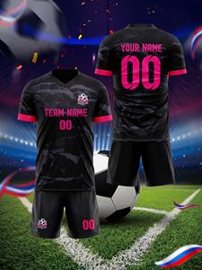 ชุดกีฬาฟุตบอลคอวีแบบปรับแต่งได้ชุดเสื้อผ้าระบายอากาศได้ดีพิมพ์โลโก้ผู้เล่นแห้งเร็วเหงื่อใส่ได้ทุกเพศฤดูร้อนฤดูใบไม้ร่วง - Product Image 2