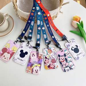 Porte-cartes d'identité, joli étui à cartes en plastique <span class=keywords><strong>Mickey</strong></span> <span class=keywords><strong>Minnie</strong></span> avec lanières, cordon de téléphone, étui pour cartes, <span class=keywords><strong>coque</strong></span>, cadeau pour enfant - Product Image 1
