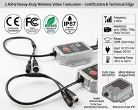 Kit de Adaptador de Video AHD Melia |   Transmisor y Receptor de Largo Alcance de 200M 1080P |   IP67 Impermeable 12-36V 1 Año de Garantía para Camión