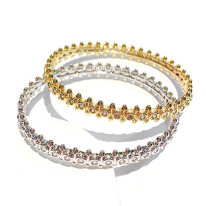 Heart Shape Zircon <b>Bracelet</b> Gold And White <b>Copper</b> Bezel Setting For Gift Spring 2025 Yiwu Origin - Product Image 5