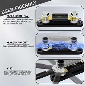 Malictele Sekring 150amp dengan 0/2/4 Gauge, pemegang Sekring ANL Audio mobil banyak digunakan di mobil truk - Product Image 3