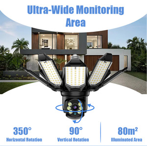 4MP wifi ngoài trời an ninh Đèn pha máy ảnh 6000LM lũ ánh sáng 2 chiều âm thanh 360 ° PTZ ai phát hiện tự động theo dõi CMOS hình ảnh - Product Image 3