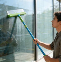 Nettoyeur de vitres télescopique Greenwell en silicone écologique ABS+métal, manche long de 30 cm + 120 cm, outil de nettoyage de voiture, vu à la télévision