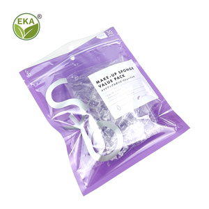 ถุงซิปล็อคใสแบบตั้งได้ ผลิตจากวัสดุ PCR รีไซเคิล PE GRS คอมโพสิต พิมพ์ลายตามสั่ง ปิดผนึก 3 ด้าน สำหรับบรรจุภัณฑ์เครื่องสำอางและสำลี - Product Image 6