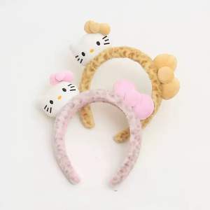 Cute Cat Leopard Print <strong>Headband</strong> Wide Hair Hoop Cartoon Hair Accessories for Washing Face and Taking Photos - Product Image 1