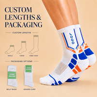 Chaussettes de sport à compression avec logo personnalisé, chaussettes de soutien pour la course à pied et les activités physiques