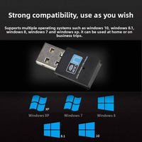 Adaptateur USB sans fil 300 Mbps 2,4 GHz avec antenne, clé réseau sans fil, carte réseau sans fil, adaptateur WLAN pour ordinateurs de bureau et portables