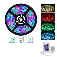 Kit de bande LED 24 touches SMD2835 RGB 54 LED par mètre IP20 IP65 16 pieds avec adaptateur secteur 12V 2A prise EU US UK AU