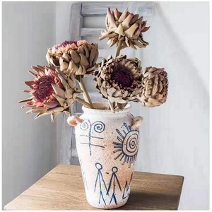 Arreglo de flores preservadas Decoración para el hogar Flores DE BODA King Protea Blush Branch Banksai Natural Real Dry Protea Flower - Product Image 6