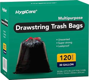 Sac poubelle noir en LDPE, thermoscellable, jetable, pour déchets ménagers - Product Image 5