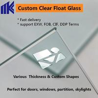 Verre trempé de 10 mm et 12 mm, verre transparent trempé pour bureau, verre coloré teinté clair, verre de construction pour fenêtres de bâtiment