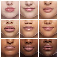 Vente en gros de gloss à lèvres rose brillant transparent végétalien en vrac, emballage de gloss à lèvres à marque privée, gloss à lèvres chatoyant et repulpant, mignon et pailleté