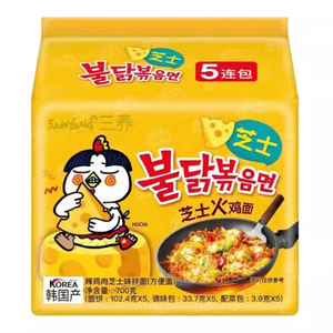 ราคาขายส่ง บะหมี่กึ่งสำเร็จรูปรสกุ้งกระเทียมเกาหลี 140 กรัม (5 ซอง) รสเผ็ดน้ำมันต้นหอม - Product Image 4
