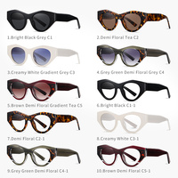 Gafas de Sol de Diseñador al por Mayor, de Marca de Lujo, Unisex, Retro, TR90, Acetato, Moda Y2K, Estilo Ojo de Gato, Polarizadas, con Logotipo Personalizado para Mujer